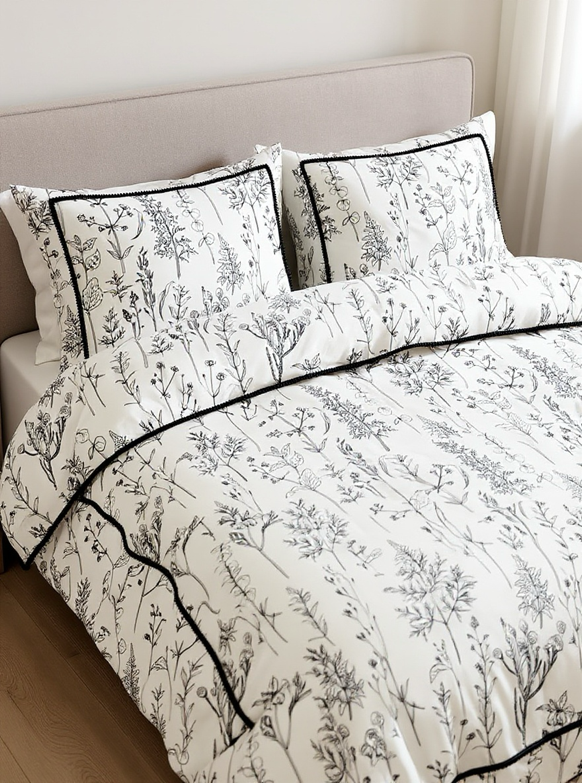 Floral Pom Pom Duvet Cover Set Boho Farmhouse Bedding Set 3 Pieces Mini Pom Poms Decor Flower Branches Comforter Cover Soft Microfiber Duvet Cover For Boys Girls 1 Duvet Cover 2 Pillowcases No Comforter For All Seasons