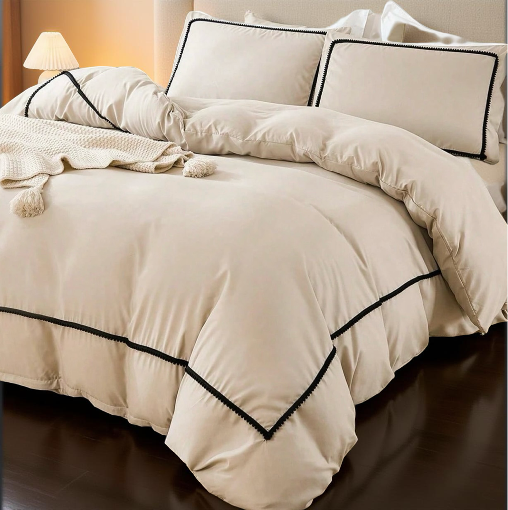 Taupe Bedding Pom Pom Duvet Cover Set Boho Farmhouse Bedding Set Queen,King With Zipper Closure 3 Pieces Mini Pom Pom Decor Taupe Comforter Cover Soft Microfiber Duvet Cover For Boys Girls 1 Duvet Cover 2 Pillowcases No Comforter,