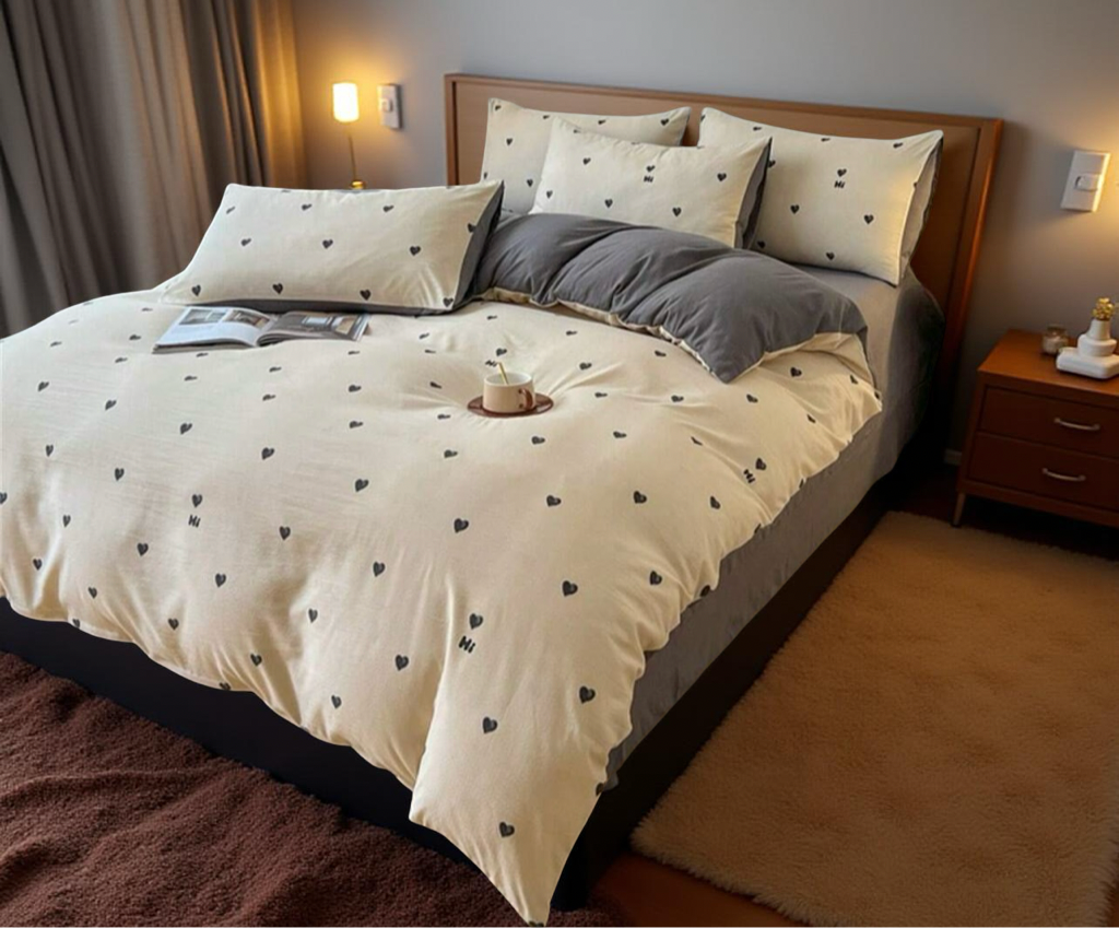 4pcs/Set Ditsy Floral Comforter Cover Set (1pc Comforter Cover, 1pc Flat Sheet, 2pcs Pillowcases, Without Filling), Bedding Sets, All Season Bedsheet Set, Bedroom Decor, Washable