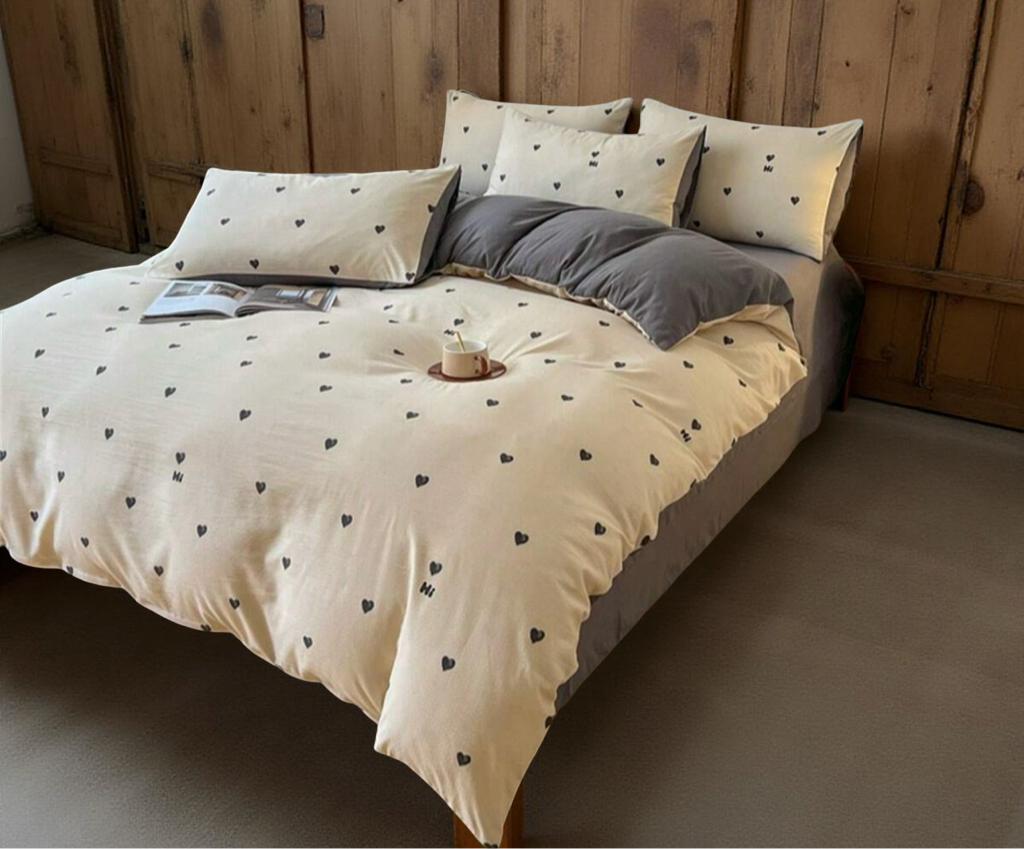 4pcs/Set Ditsy Floral Comforter Cover Set (1pc Comforter Cover, 1pc Flat Sheet, 2pcs Pillowcases, Without Filling), Bedding Sets, All Season Bedsheet Set, Bedroom Decor, Washable