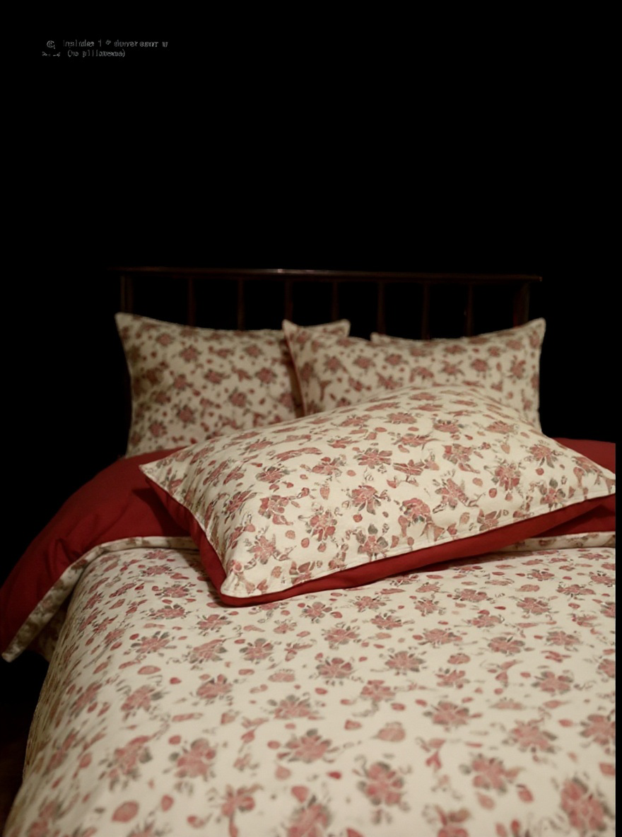 1pc Comfortable Bedding Set, Red Romantic Rose Printed Duvet Cover, 100% Polyester Fabric, Soft & Skin-Friendly, Suitable For Valentine's Day & Daily Use, With Zipper & Tie Design, No Comforter Included
