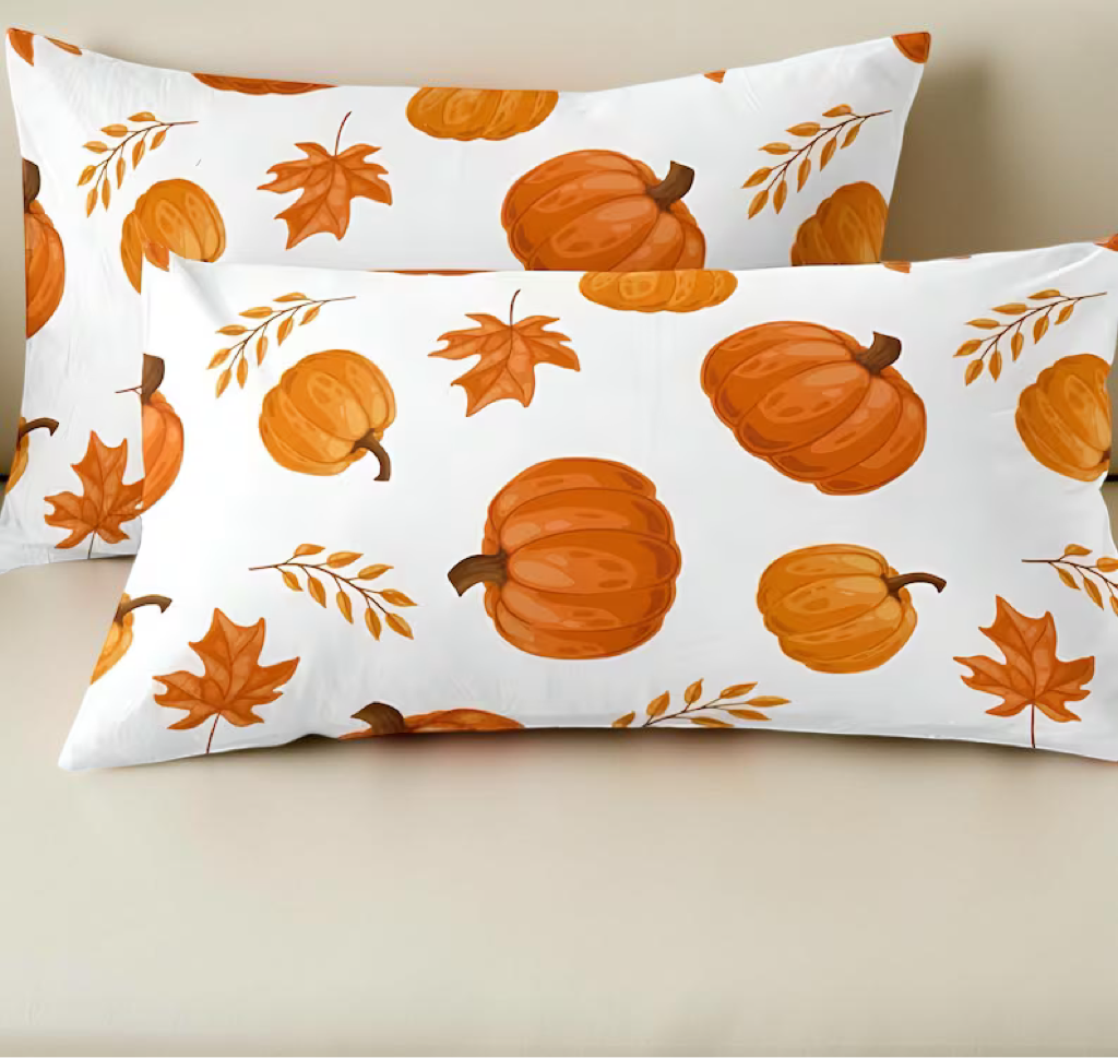 3pcs/Set Halloween Cute Ghost Pumpkin Digital Print Duvet Cover Set(1 Duvet Cover & 2 Pillowcase)Soft And Skin-Friendly Duvet Cover Bedding Set For Home, All Season Bed Sheets Set Halloween Gift