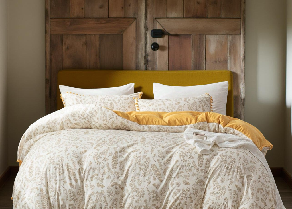 3pcs Rayon & Polyester Bohemian Style Printed Comforter Set (1 Comforter + 2 Pillow Shams, No Fillings), Soft & Skin-Friendly, Suitable For Bedroom, All Seasons