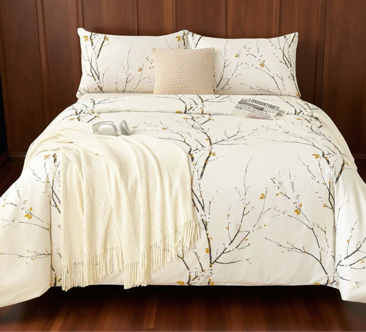 Soft Microfiber Duvet Cover Set With Floral Patterns - Best 2/3 PiecesQuilt/Comforter Cover Bedding Set - Includes 1 Duvet Cover And 1/2 Pillowcases - Cheap And High Quality For Twin King Single Queen Double Full Size Doona Quilt Cover For Bedroom Decor