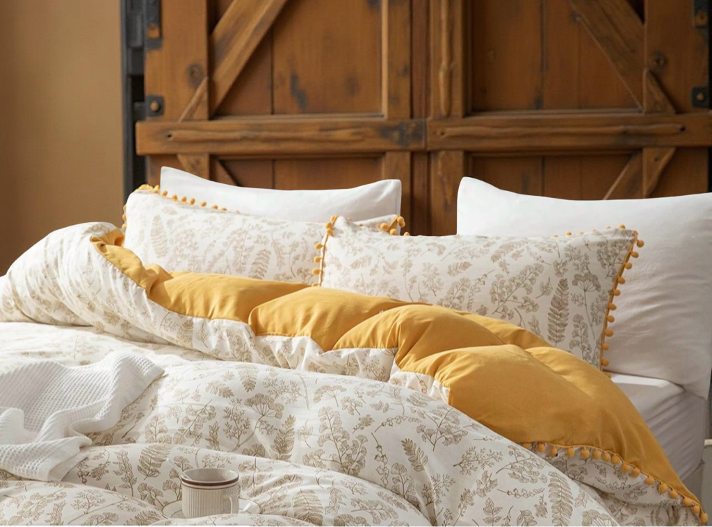 3pcs Rayon & Polyester Bohemian Style Printed Comforter Set (1 Comforter + 2 Pillow Shams, No Fillings), Soft & Skin-Friendly, Suitable For Bedroom, All Seasons
