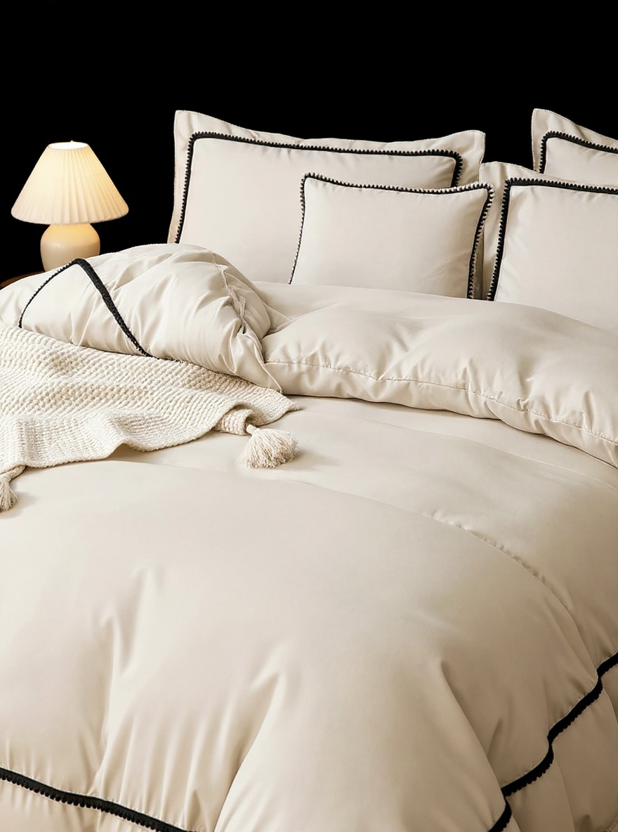 Taupe Bedding Pom Pom Duvet Cover Set Boho Farmhouse Bedding Set Queen,King With Zipper Closure 3 Pieces Mini Pom Pom Decor Taupe Comforter Cover Soft Microfiber Duvet Cover For Boys Girls 1 Duvet Cover 2 Pillowcases No Comforter,