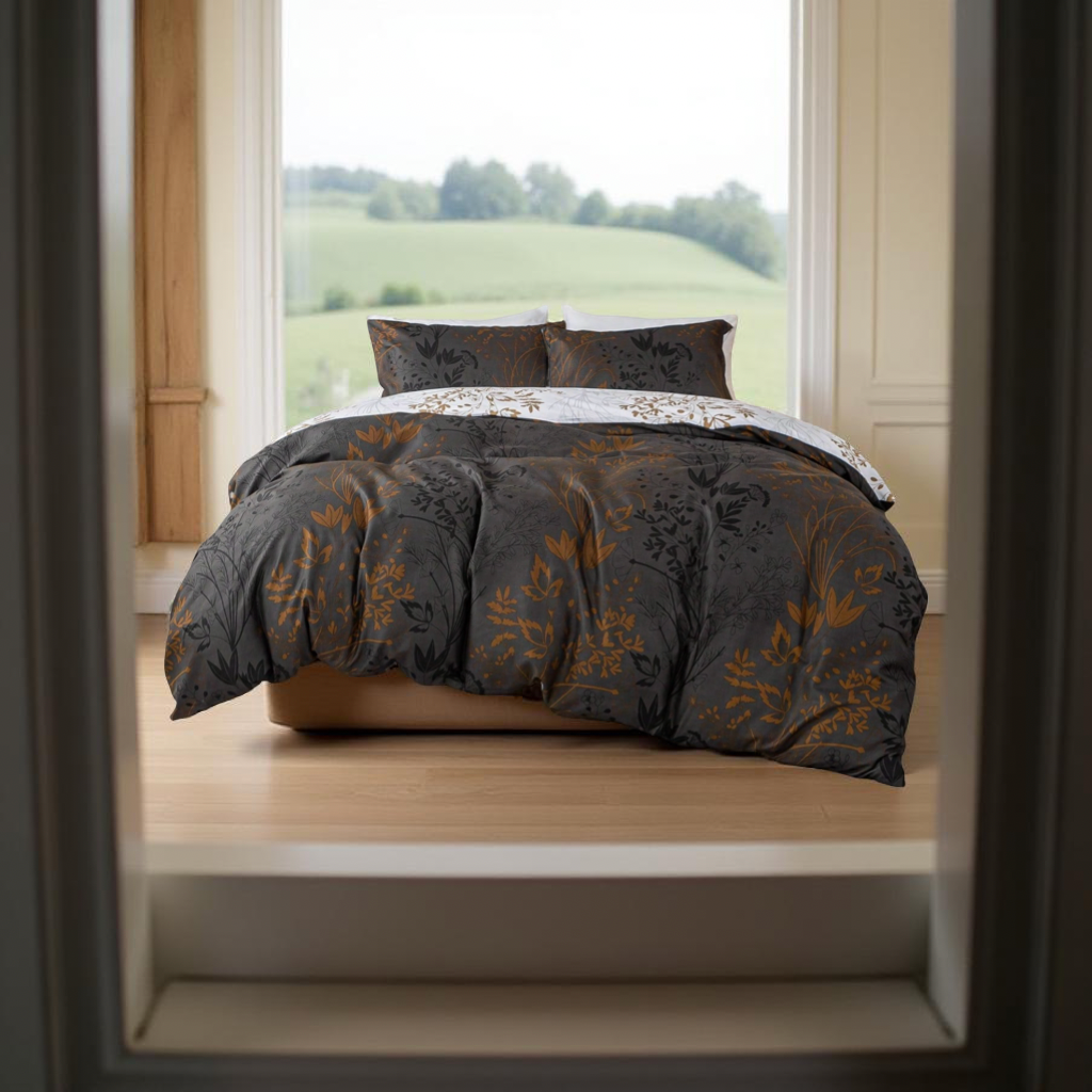 3pcs/Set Leaf Pattern Duvet Cover Set(1 Duvet Cover & 2 Pillowcase)Soft And Skin-Friendly Duvet Cover Bedding Set For Home, All Season Bed Sheets Set