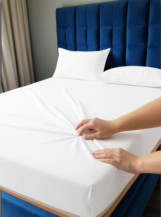 1pc Solid Color Fitted Sheet, Mattress Protector, Mattress Cover For Bed, Deep Pocket Fitted Sheet, Soft And Breathable, For All Size Bed -Twin, Full, King, Queen Size Sheet,Fall Decor,Autumn Decor,Room Decor