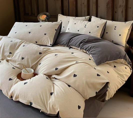 4pcs/Set Ditsy Floral Comforter Cover Set (1pc Comforter Cover, 1pc Flat Sheet, 2pcs Pillowcases, Without Filling), Bedding Sets, All Season Bedsheet Set, Bedroom Decor, Washable