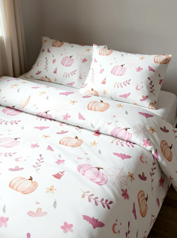 3pcs Multicolor Pumpkin Print Synthetic Fiber 3 Pieces Set