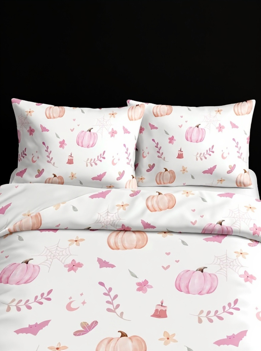 3pcs Multicolor Pumpkin Print Synthetic Fiber 3 Pieces Set
