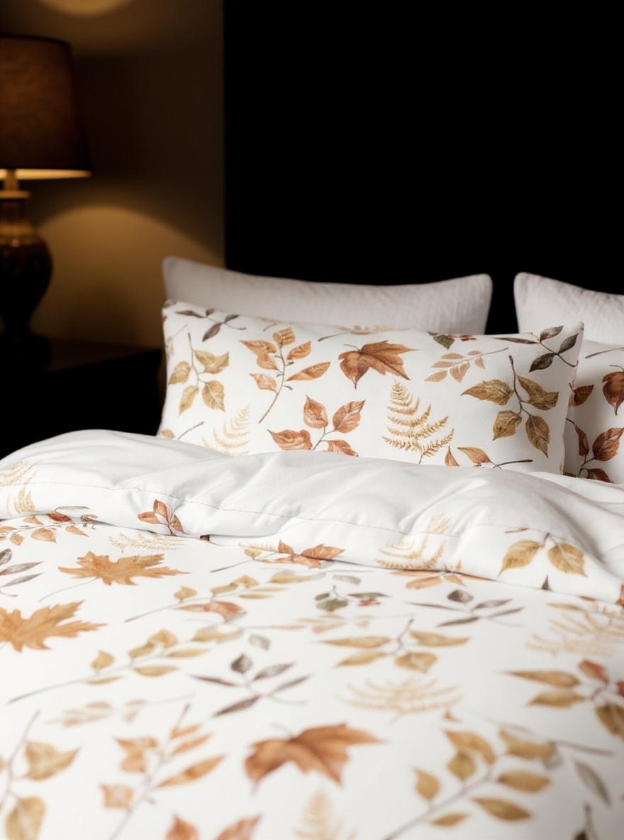 3pcs/Set Halloween Maple Leaves Pumpkin Digital Print Duvet Cover Set(1 Duvet Cover & 2 Pillowcase)Soft And Skin-Friendly Duvet Cover Bedding Set For Home, All Season Bed Sheets Set Halloween Gift