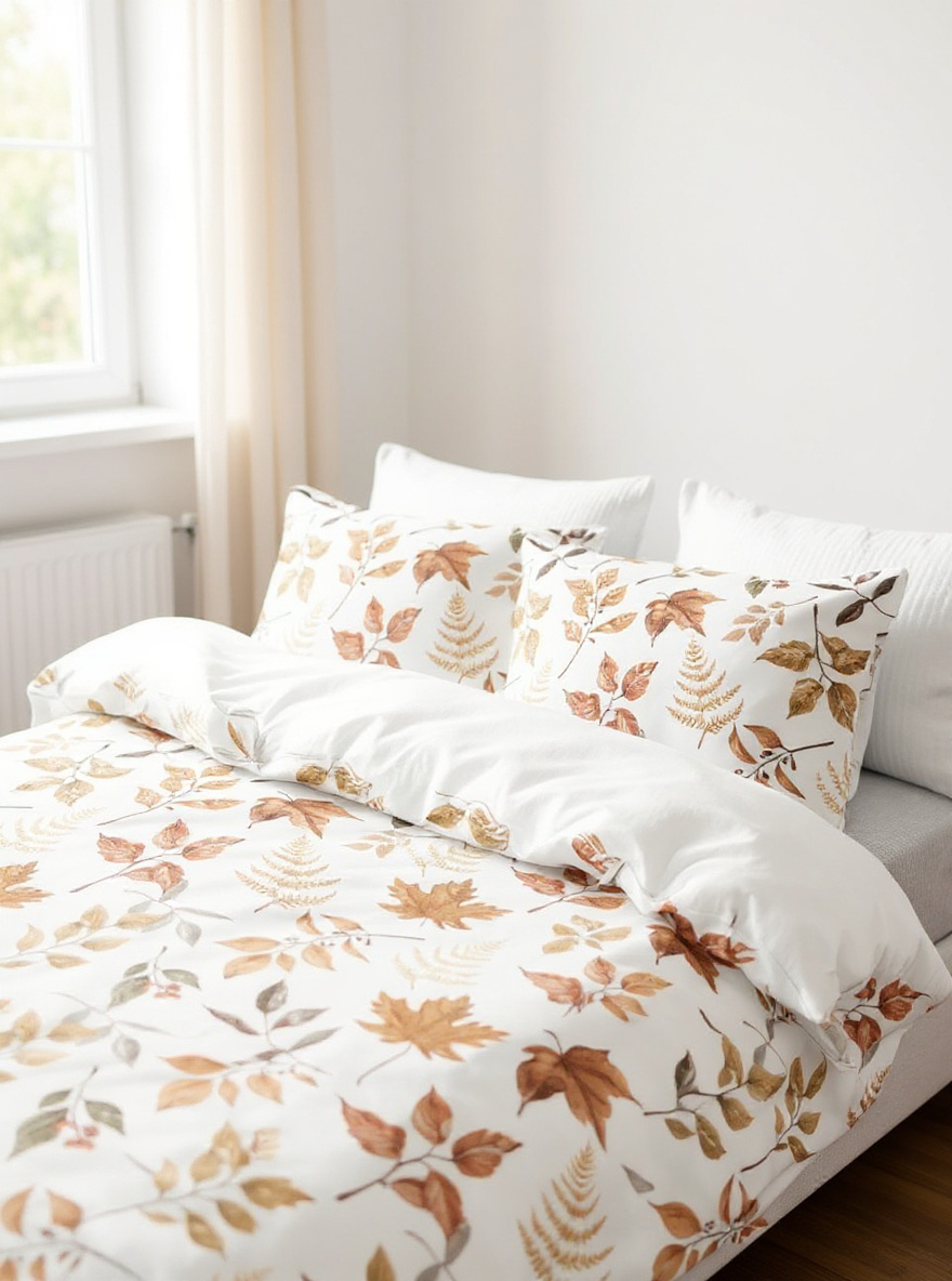 3pcs/Set Halloween Maple Leaves Pumpkin Digital Print Duvet Cover Set(1 Duvet Cover & 2 Pillowcase)Soft And Skin-Friendly Duvet Cover Bedding Set For Home, All Season Bed Sheets Set Halloween Gift
