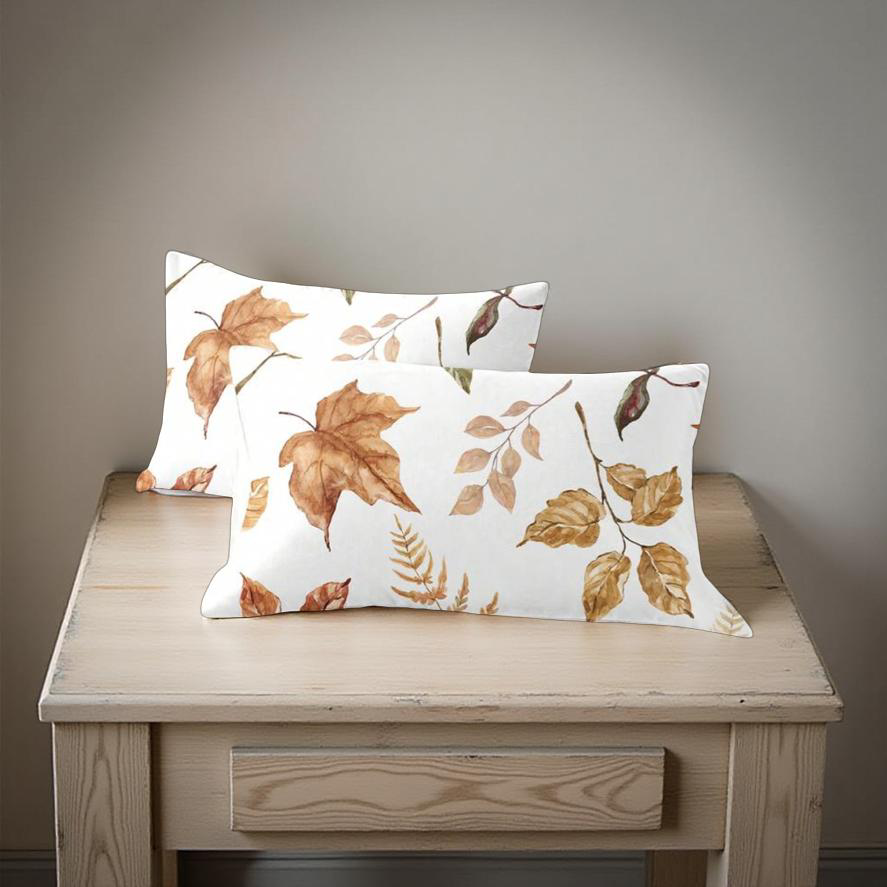 3pcs/Set Halloween Maple Leaves Pumpkin Digital Print Duvet Cover Set(1 Duvet Cover & 2 Pillowcase)Soft And Skin-Friendly Duvet Cover Bedding Set For Home, All Season Bed Sheets Set Halloween Gift