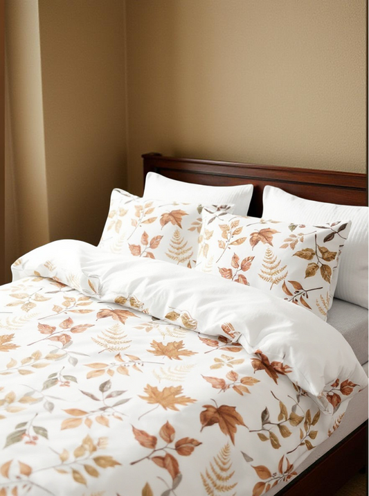 3pcs/Set Halloween Maple Leaves Pumpkin Digital Print Duvet Cover Set(1 Duvet Cover & 2 Pillowcase)Soft And Skin-Friendly Duvet Cover Bedding Set For Home, All Season Bed Sheets Set Halloween Gift
